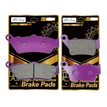 Imagem de ALLIE ZENG Pastilhas de freio de cerâmica de fibra de carbono premium de baixo ruído compatíveis com BMW G 650 XChallenge XCountry 07-09 G650GS G 650 GS 2009-2016 F 650 GS 2007-2012 F 650 ST F 650 CS