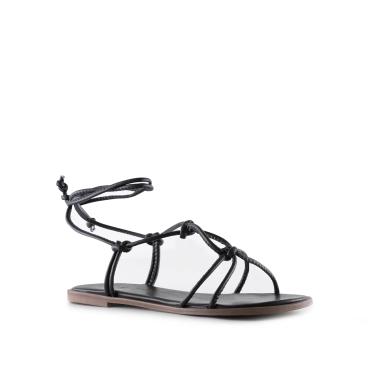 Imagem de Sandália Flat, Via Uno, Feminino, Preto, 35