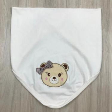 Imagem de Manta bebê malha algodão detalhes delicados aconchegante - Bia Melanci