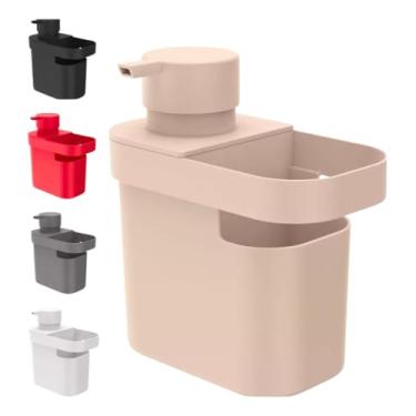 Imagem de Dispenser De Detergente Organizador De Pia Porta Esponja (Bege)