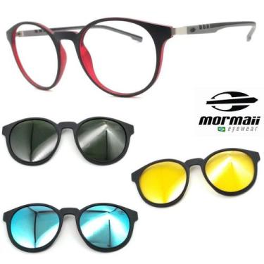 Imagem de Oculos Redondo Preto Mormaii Swap 2 6071 aft + 3 Clipons gan, Aft