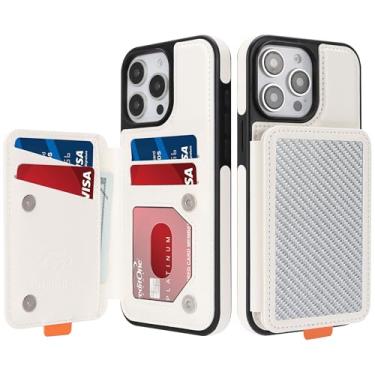 Imagem de GUERNICA Capa carteira para iPhone 14 Pro Max (6,7 polegadas) com suporte para cartão, bloqueio de RFID para mulheres e homens, capa de telefone à prova de choque com suporte para Apple 14 Pro Max, A