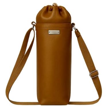 Imagem de Bolsa Térmica para Garrafa Vidinne RAMIERE em Courino, com Alça Transversal, Produto Artesanal Premium VIDINNE (Caramelo, 500 ml)