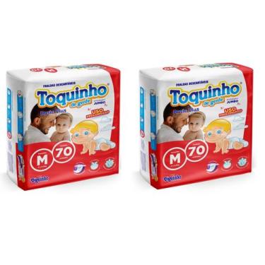 Imagem de Kit Fralda Descartável Toquinho de Gente Basic Plus Tamanho M - 140 Ti