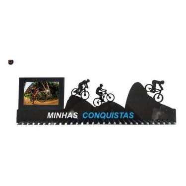 Imagem de Porta Medalhas MTB Mountain Bike Masculino Com Porta Retrato 61cm Comp