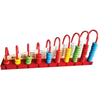 Imagem de Contador Abaco 10 Colunas em Madeira - Toy MIX