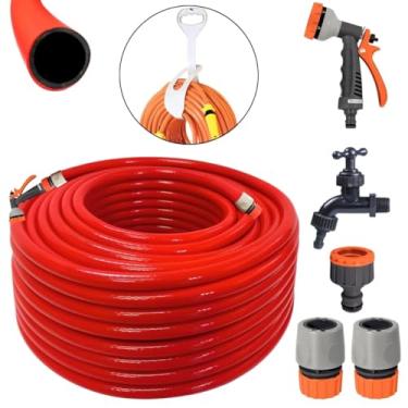 Imagem de Mangueira Jardim 20m + Suporte Alça + Hidropistola + Engate Rapido + Bico Engate Rápido + Torneira