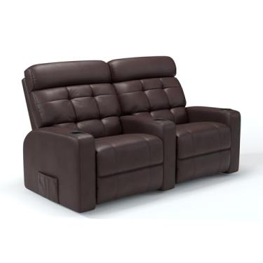 Imagem de Sofá 2 Lugares Reclinável Elétrico em Corino Importado Linha Cinema Damie