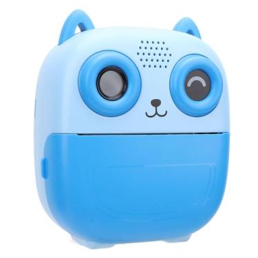 Imagem de aqxreight Câmera de Impressão Instantânea Câmera de Impressão Digital Câmera de Impressora Térmica 48MP 1080p Dual HD 2,4 Polegadas Tela Com Bateria de 1300mAh para Jogos (Azul)