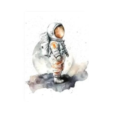 Imagem de Arte De Parede Para Quarto Infantil Com Tema De Astronauta, Espaçonave