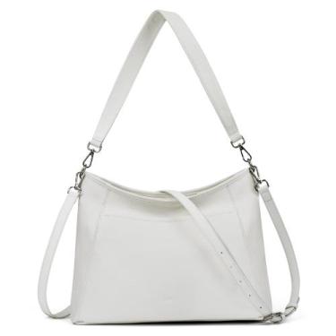 Imagem de Bolsa crossbody befen de couro genuíno branca para mulheres