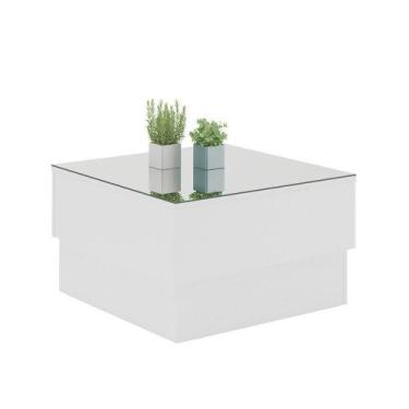Imagem de Mesa De Centro Parati Branco Com Tampo Espelhado - Artely