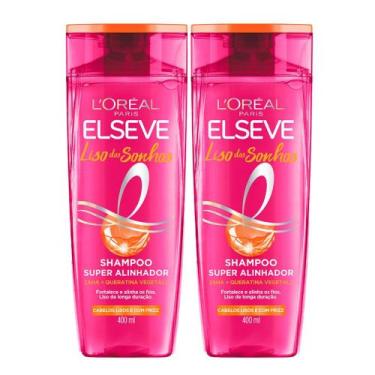 Imagem de Kit 2 Shampoo Elseve Liso dos Sonhos Super Alinhador 400ml