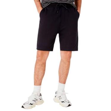 Imagem de Bermuda Hering 05K3 Masculina Básica Moletom T. P/XXG, G, N10, Preto