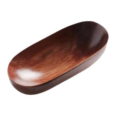 Imagem de AFXGUSD Bandeja de Madeira para Servir, Travessa, Prato Decorativo Elegante E Versátil, Prato para Lanches de Frutas Secas, Salgadinhos E Vegetais