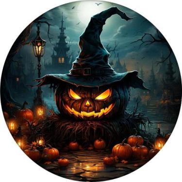 Imagem de Painel para Festa de Halloween Decoração Casa e Aniversário Abóbora As