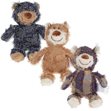 Imagem de 3 peças de brinquedos de urso robusto, brinquedos de pelúcia indestrutíveis, brinquedos para cães barulhentos, brinquedos de mastigar para cães interativos, brinquedo de pelúcia robusto para cachorros