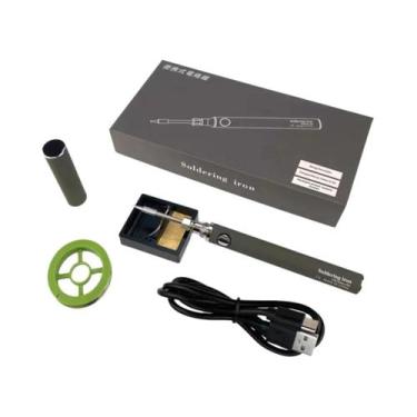 Imagem de Kit De Ferro De Solda Elétrico Sem Fio 8W Com Carregamento Tipo-C E 40