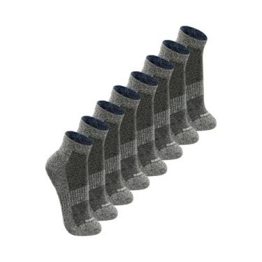 Imagem de Kit com 8 Pares de Meias Antiderrapante Pilates Lupo 3310-003, Cinza, 