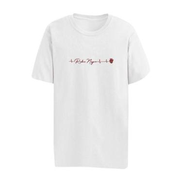 Imagem de Camiseta de Torcedor Flamengo Coração Mengão - NoBrand, Branco, GG