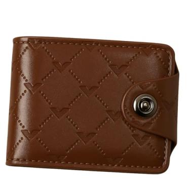Imagem de Carteira Masculina Estilosa com Porta Moedas, Cartões e Bolso Interno com Zíper Ideal para o Dia a Dia Compacta Segura e Estilosa (Marrom)