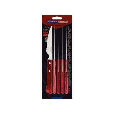 Imagem de Kit Churrasco 6 Peças Tramontina Polywood 21109/674, Vermelho, 6