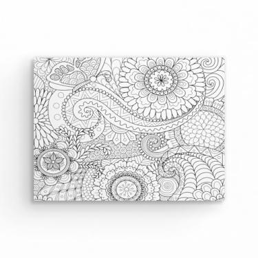 Imagem de Tela Para Pintura Infantil Colorir Pintar Canvas 20x15cm (Abstrato)