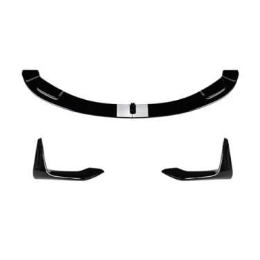 Imagem de Compatível com BMW F80 M3 2014-2019 F82 F83 M4 2015-2020 Divisor de para-choque dianteiro, difusor, bodykit, spoiler, para-choque, ajuste de peças automotivas(Glossy Black)