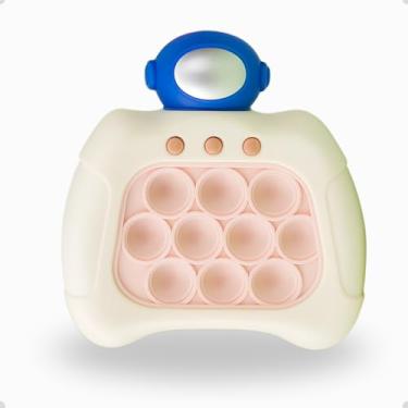 Imagem de Brinquedo Pop It Eletrônico Musical, Fidget Sensorial com Luzes e Sons, Formato de Animais, Anti-Stress para Crianças e Adultos (Astronauta Rosa Claro)