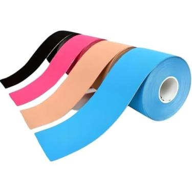 Imagem de Fita Bandagem Elástica Adesiva Alívio de Dores Musculares Ideal para Treinos e Fisioterapia