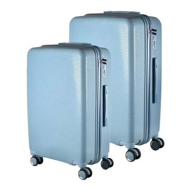 Imagem de Kit Mala 23Kg + 10Kg Polipropileno Inquebrável Azul Claro