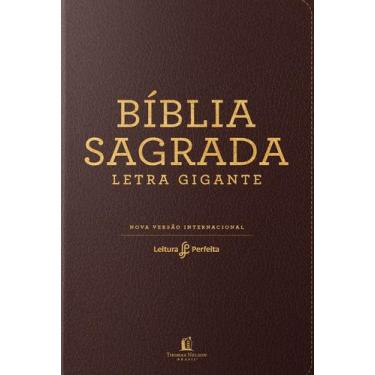 Imagem de Livro - Bíblia NVI, Couro Soft, Marrom, Letra Gigante, Leitura Perfeit