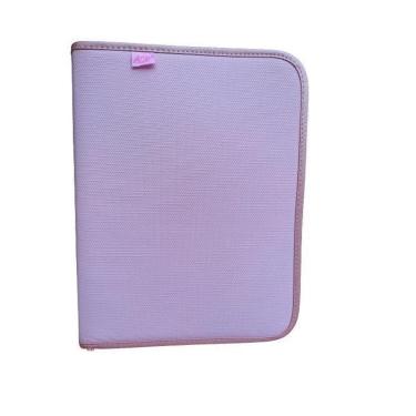 Imagem de Fichário Escolar, Universitário, Com Ziper Rosa Acp