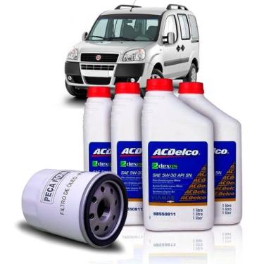 Imagem de Kit Troca Oleo Filtro De 5w-30 Dexos Nova Doblo 2009 A 2020 Kit2055 - 