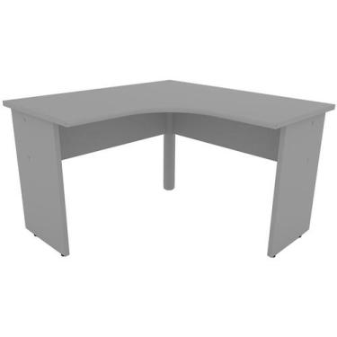 Imagem de Mesa em L Cinza Mdp 25mm med.: 1200x600x740mm Pé Painel - SchoolCenter