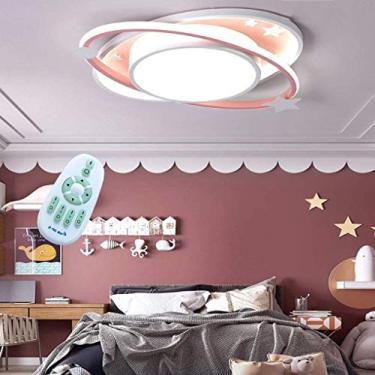 Imagem de Luminária de teto LED moderna com controle remoto regulável, lustre de acrílico em forma de estrela, para meninos e meninas, quarto, sala de estar, quarto infantil, iluminação de teto, decor