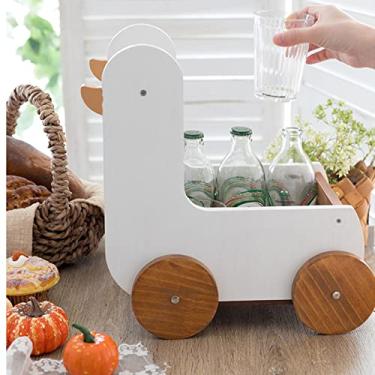 Imagem de aqxreight Mesa de Madeira Com Animais de Desenho Animado – Caixa de Armazenamento para Estudo, Escritório ou Quarto Infantil (Pato)