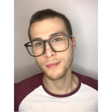 Imagem de Armação Óculos Grau Quadrada Masculino Felipe Marrom - Palas Eyewear