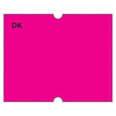 Imagem de DayMark Safety Systems Etiqueta permanente IT120480 DuraMark Date Coder para pistola de marcação de 2 linhas DM4 SpeedyMark 20, rosa florescente (pacote com 8 rolos)