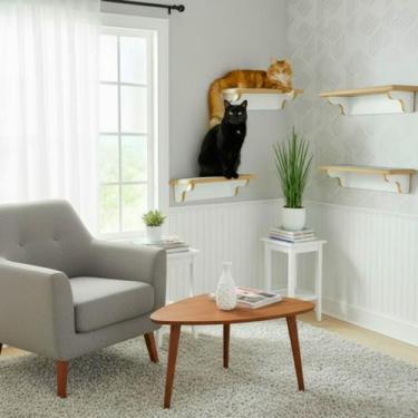 Imagem de Kit Prateleira Para Gatos Degraus G 4PÇ Com Carpete LAMINADO - BT WOOD