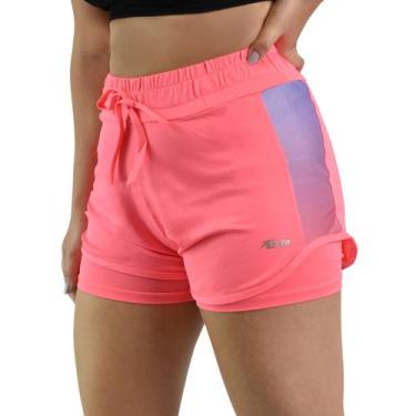 Imagem de Short Feminino Activitta Esportivo Treino Confortável Coral Lilás, P