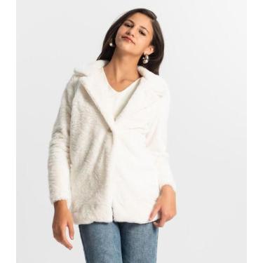 Imagem de Casaco Juvenil Feminino Pelo Safira Minty Bege, 16, Bege