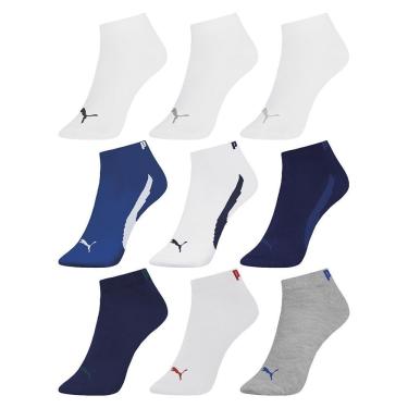 Imagem de Kit 9 Pares de Meias Puma Sapatilha Esportiva Masculino