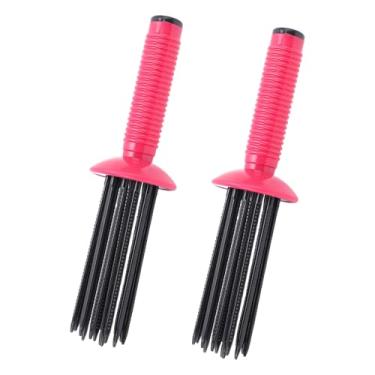 Imagem de Ymiko Pente de Rolo de Ondulação Antiderrapante, 2 Peças para Dar Volume, Ferramenta de Estilo de Cabelo Encaracolado Com 17 Dentes Arredondados