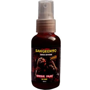 Imagem de Maquiagem Halloween Sangue Falso em Spray Zumbis Vampiros Corte Cicatriz Machucado e Feridas