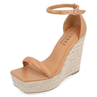 Imagem de Journee Collection Womens Olesia Tru Comfort Foam Buckle Espadrille Wedge Sandals Tan 8 Medium WOMENS US