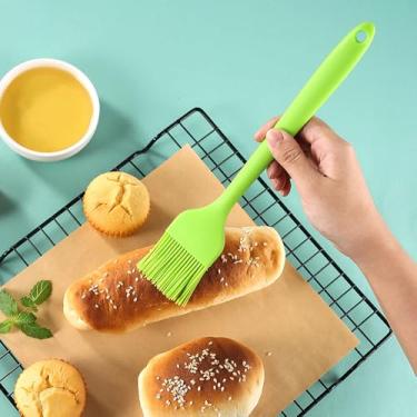Imagem de Pincel de silicone resistente ao calor – Pode ser lavado na lava-louças para pastelaria e churrasco para assar, grelhar e aplicar óleo/manteiga