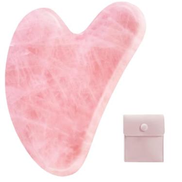 Imagem de Gua Sha Facial Tools Guasha para rosto metal Gua Sha massagem na pele Guasha ferramenta de beleza para olhos corporais, massageador, cuidados com a pele, presentes de Dia das Mães (rosa)