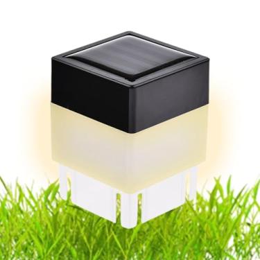 Imagem de Luzes solares da plataforma ao ar livre - 30 Lumen Led Jardim Lâmpada,Luzes solares para escadas externas, degrau, cerca, quintal, pátio e caminho