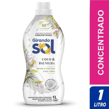 Imagem de Amaciante Concentrado Roupas Delicadas Girando Sol Coco com Baunilha 1 Litro